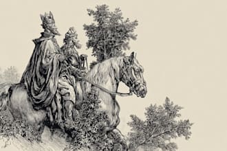 create detailed vintage engraving and etching illustration