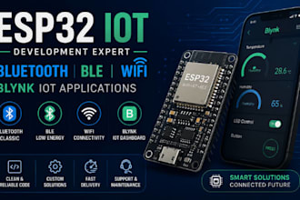 develop esp32 bluetooth ble wifi and blynk iot applications
