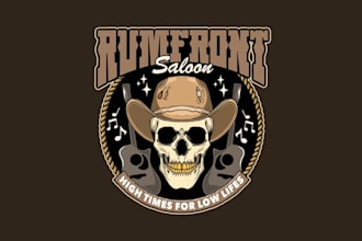 make saloon logo for key west bar live music venue