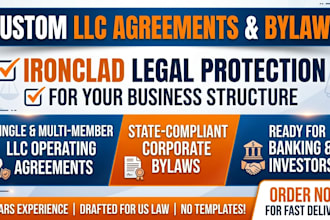 draft a premium llc operating agreement and corporate bylaws