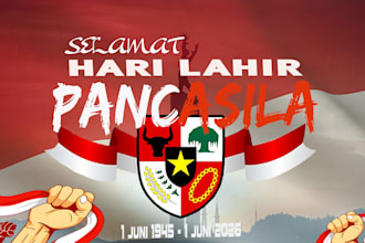 create professional greeting national day design