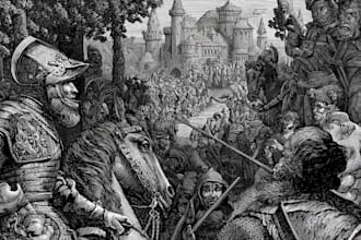 create detailed vintage engraving and etching illustration