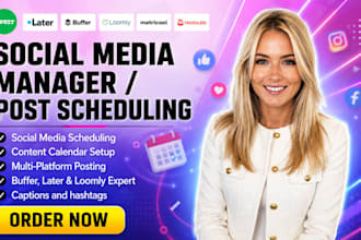 schedule post manage social media via buffer hootsuite loomly later metricool