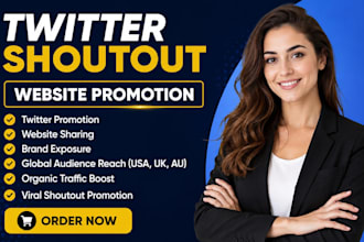 promote, shoutout, share website link to 250m usa uk au twitter fb ig yt tiktok