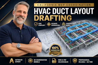 licensed engineer california mep coordination hvac duct layout drawings