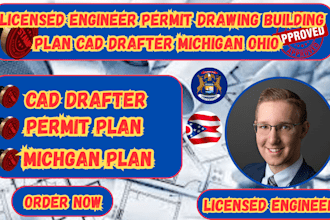 licensed engineer permit drawing plan cad drafter michigan ohio