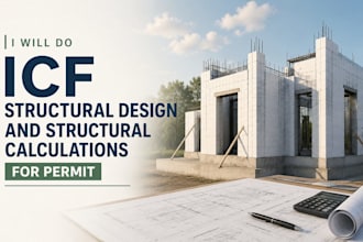 deliver icf structural design and structural calculations for permit