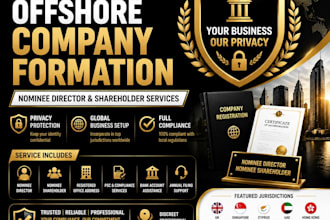 create your offshore company and be your nominee director, shareholder and psc