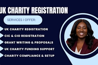 uk charity registration, cic cio registration, grant writing, UK charity funding