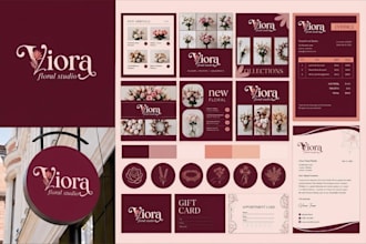 design a luxury logo brand identity and complete branding kit package