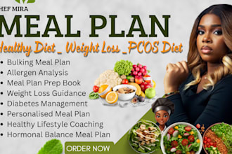 design and write healthy diet nutrition journal therapeutic mealplan weight loss