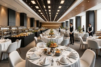 design and render a modern interior restaurant