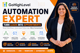 setup gohighlevel CRM, funnels and automation workflows