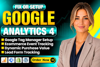 setup google analytics 4, ga4 ecommerce conversion tracking GTM expert