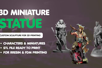 3d miniature statues, figurines and collectible models