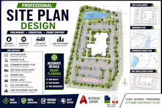 site plans, drainage, stormwater and land development drawings