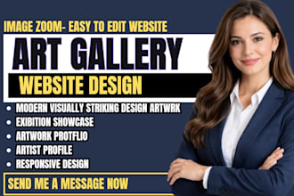 design art gallery website artist website art portfolio wordpress website design