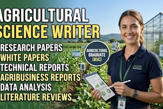 be your expert agricultural science research and technical writer
