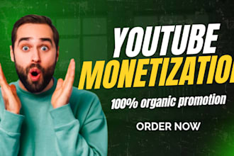 do complete youtube promotion for monetization organically