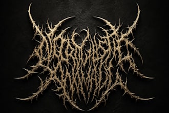 do modern brutal death metal, deathcore logo design