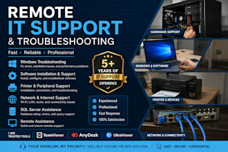 troubleshoot windows software and technical issues remotely