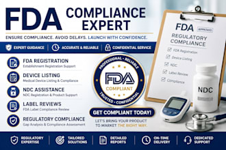 help with fda registration device listing ndc and label compliance