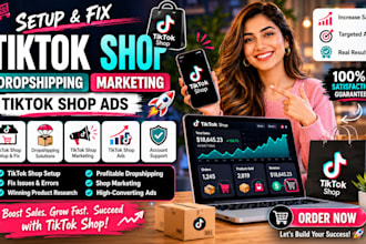 setup tiktok shop fix tik tok dropshipping tiktok shop marketing tiktok shop ads