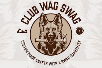 create a handcrafted woodworking logo for your business