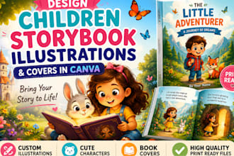 design children storybook illustrations and covers in canva