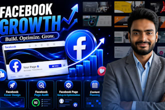 do facebook cover design, page audit, optimization, and content plan