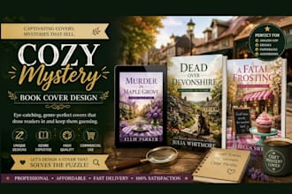 design a cozy mystery book cover that sells on amazon KDP
