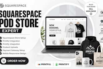 build squarespace print on demand ecommerce website