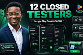 provide 12 testers for google play console closed testing