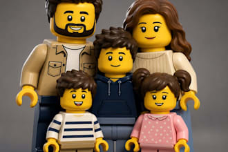 design custom 3d minifigure, lego toy, collectible character for 3d printing