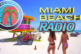 sky rocket your music to 500k listeners 3x daily on miami beach radio for 90days
