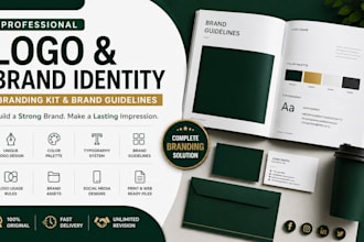 design a professional logo, brand identity, branding kit and brand guideline