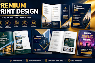 design urgent flyer, booklet, postcard, bifold and trifold brochure design