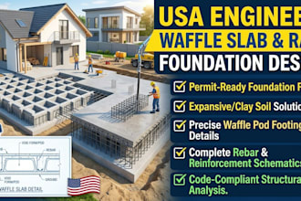 do waffle slab design and raft foundation design for foundation plan