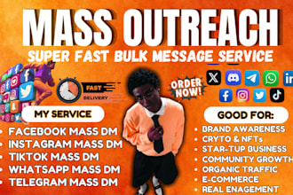 send cold tiktok bulk message facebook mass dm instagram mass dm outreach