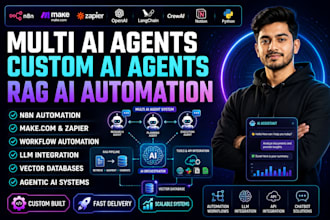 multi ai agent custom ai agent rag ai agent with n8n automation make com zapier