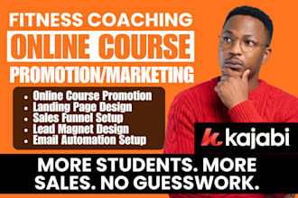 do kajabi fitness coaching promotion, teachable thinkific marketing, wix funnel