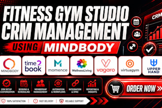 set up mindbody crm time2book momence wellnessliving vagaro vituagym upper hand