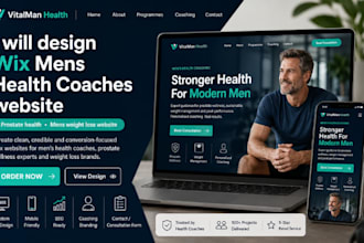 wix mens health coaches website prostate health mens weight loss website
