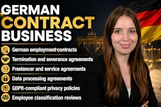 draft gdpr complaint contracts, german employment and freelancer contracts