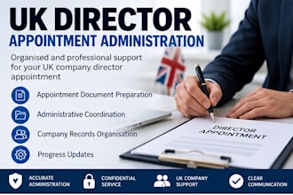 assist with UK company director appointment administration