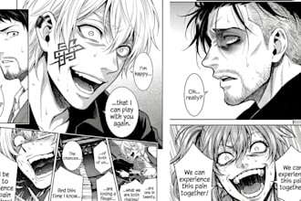 do manga comic book illustration, manga artist webtoon cover art manhwa manga