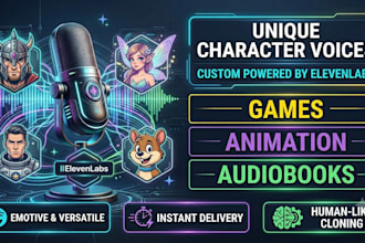 create ai character voices for games, animation and dubbing