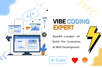 be your vibe coding expert using base44, v0 and lovable