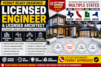 licensed california,utah,ny,texas civil structural engineer pe stamp drawings