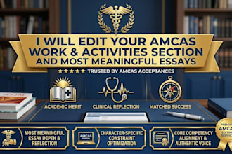 edit your amcas work and activities and most meaningful essays